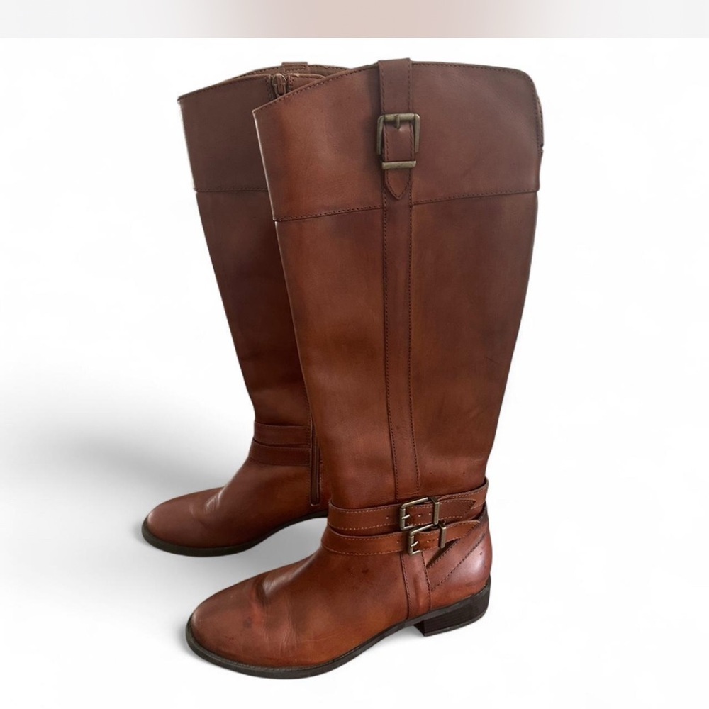 INC Brown Leather Riding Boots size 9,5 M